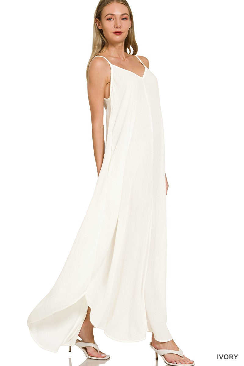 Cami Rzz Zenana Cami Maxi Dress with Side Pockets – Rizz Fit Clothing LLC