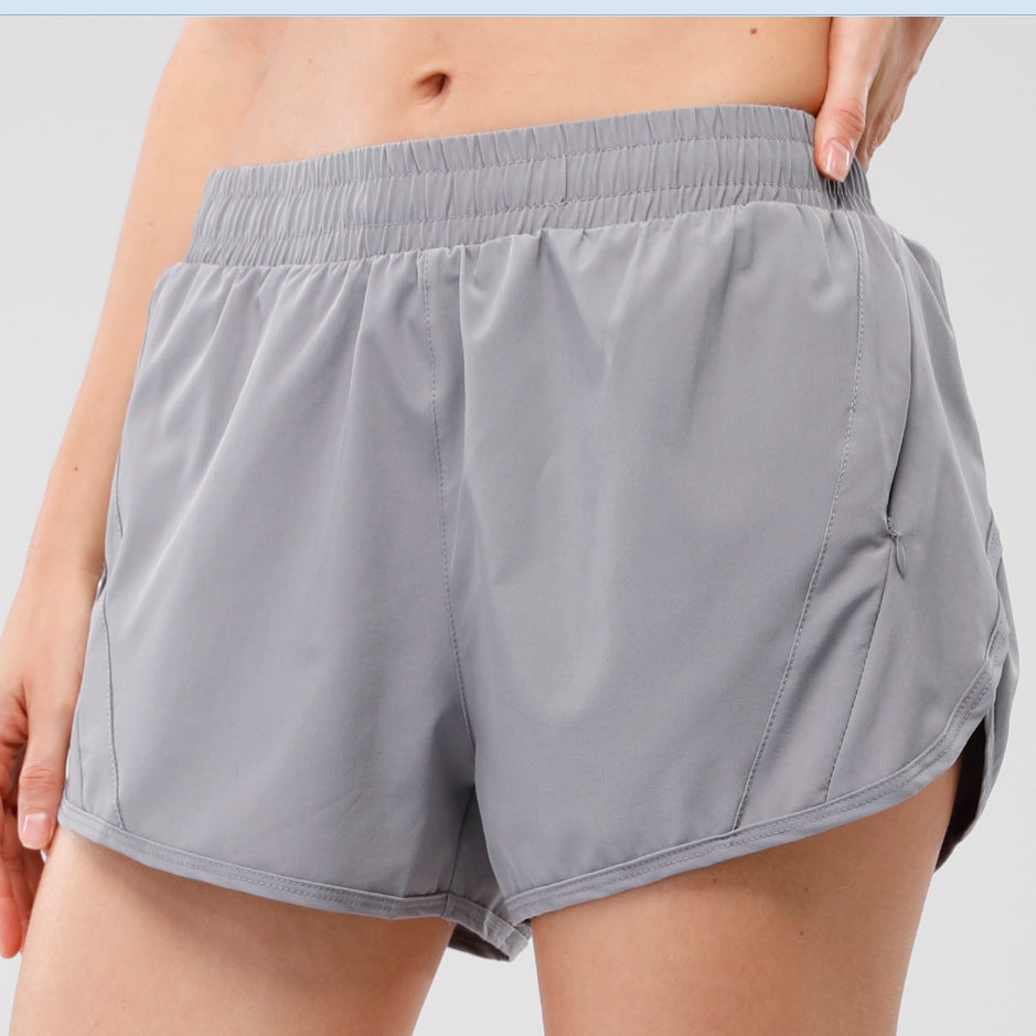 Breathable Sports Shorts with Zipper Pockets