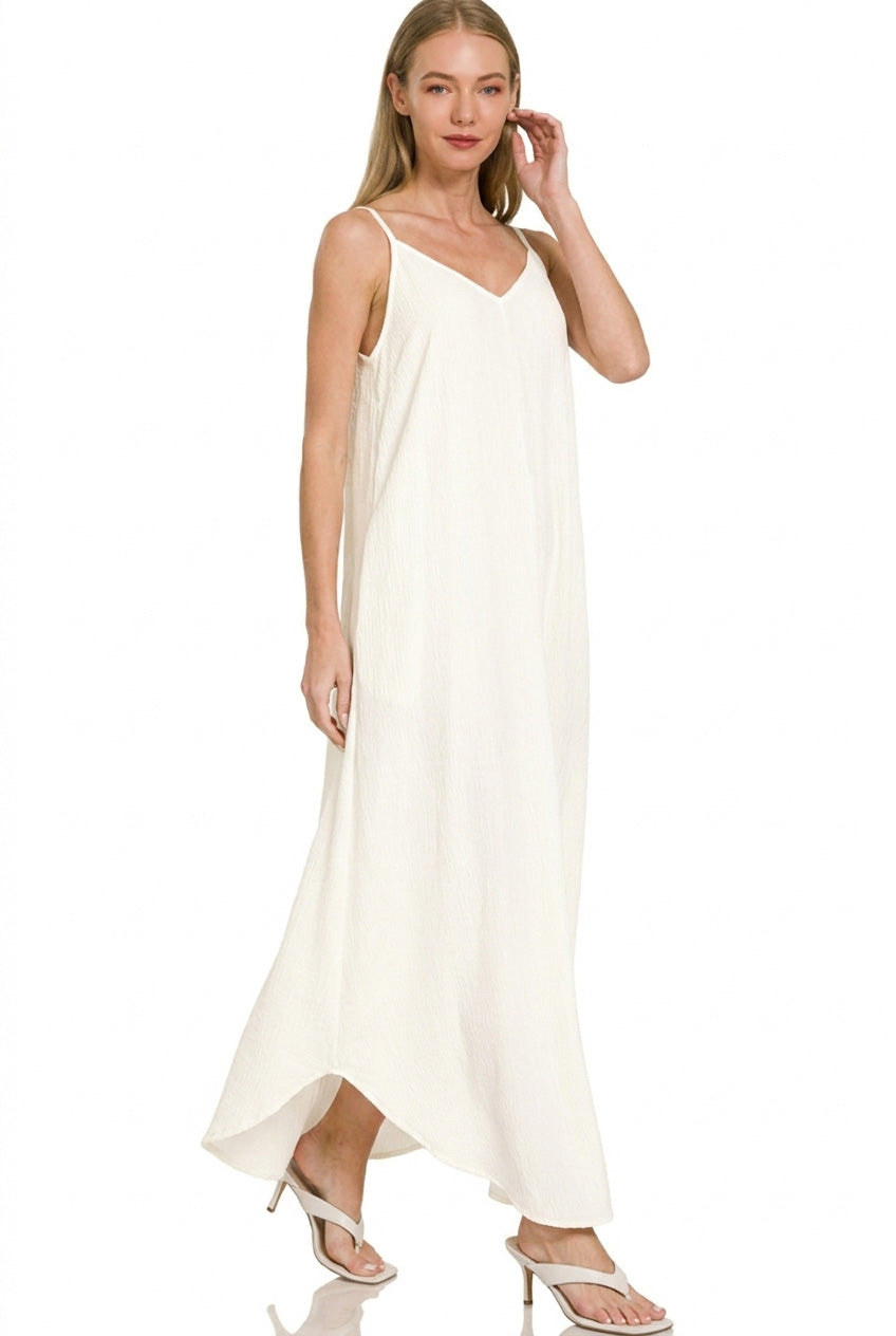 Cami Rzz Zenana Cami Maxi Dress with Side Pockets – Rizz Fit Clothing LLC