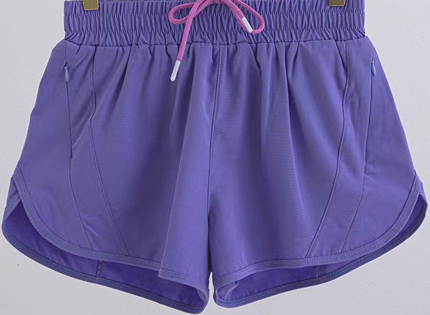 Breathable Sports Shorts with Zipper Pockets