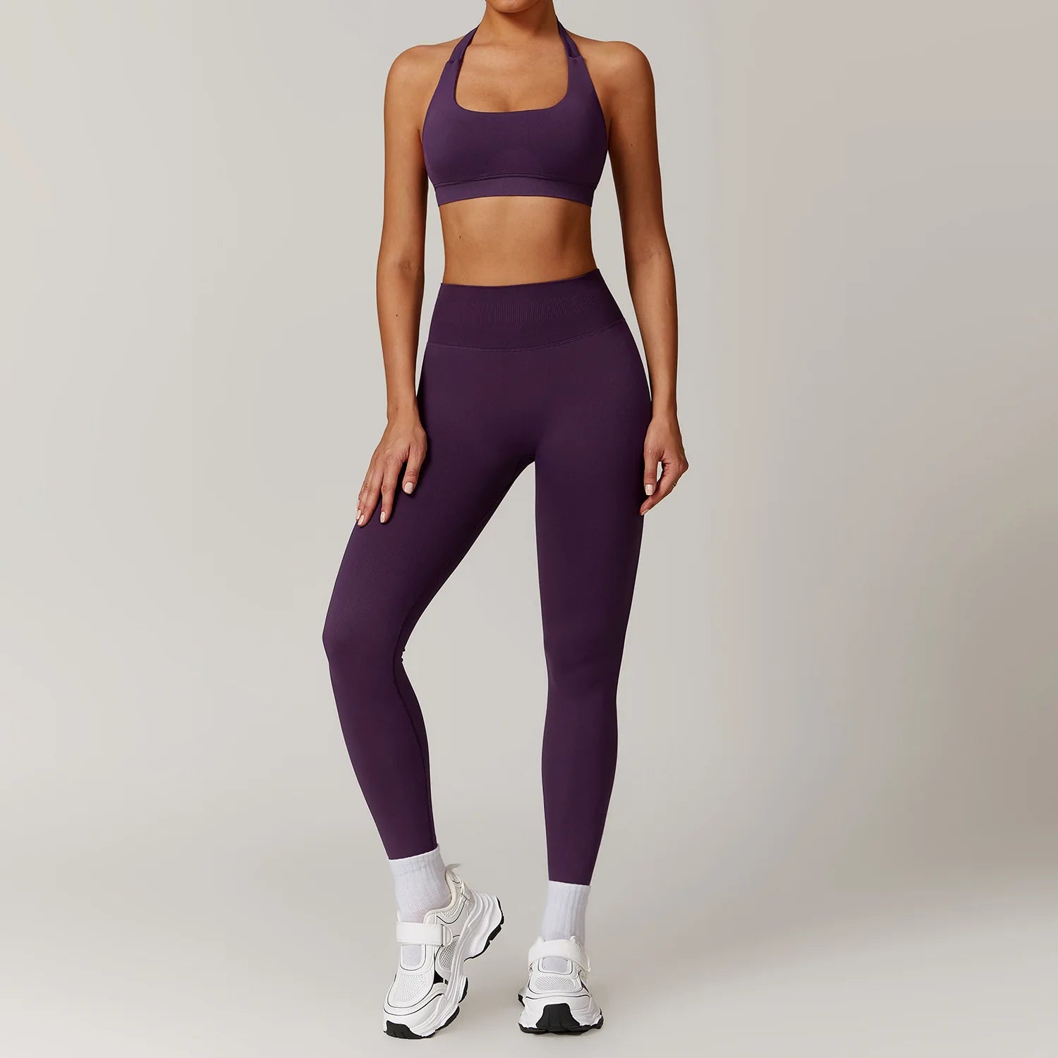 Seamless Halter Bra & Leggings Set