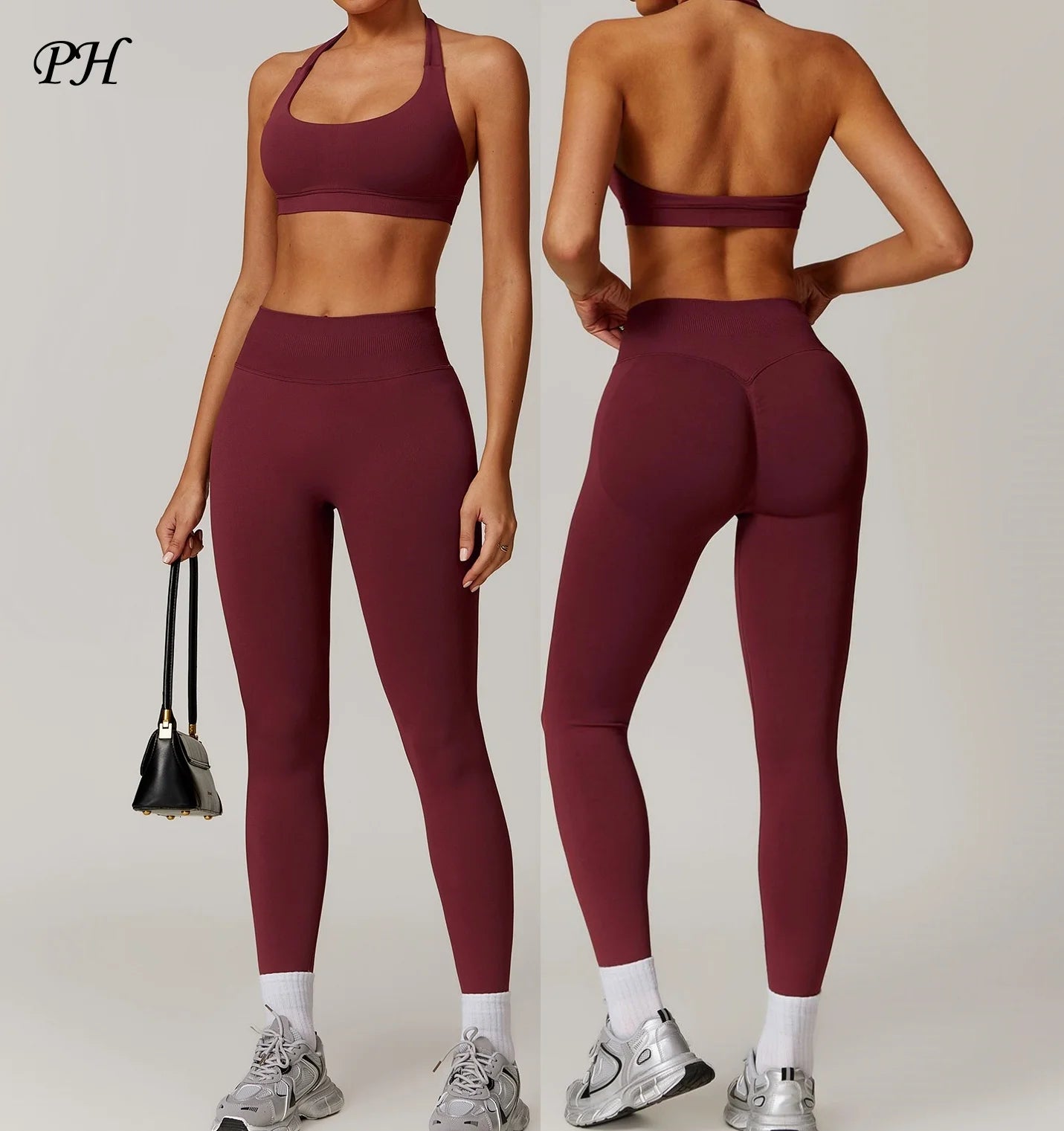Seamless Halter Bra & Leggings Set