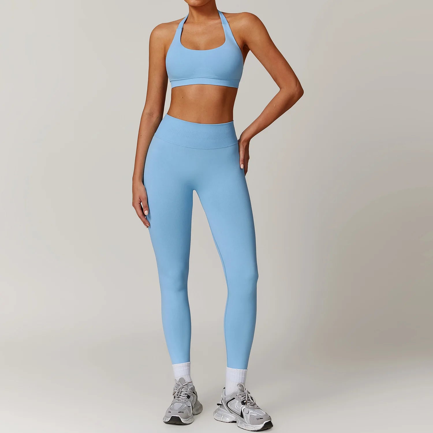 Seamless Halter Bra & Leggings Set