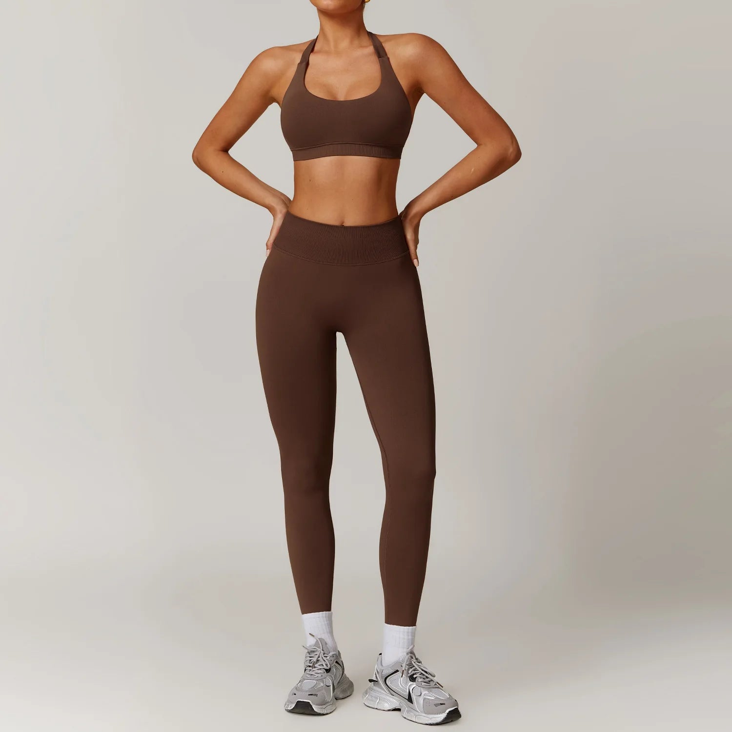 Seamless Halter Bra & Leggings Set