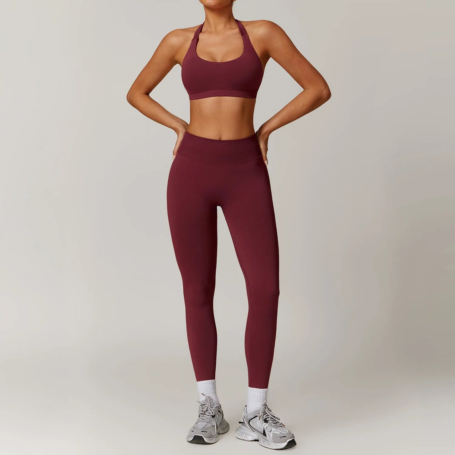 Seamless Halter Bra & Leggings Set
