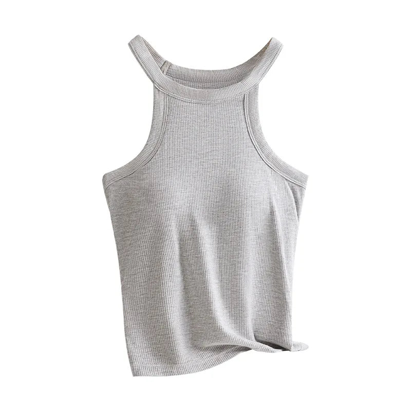 Gray tank top on a white background