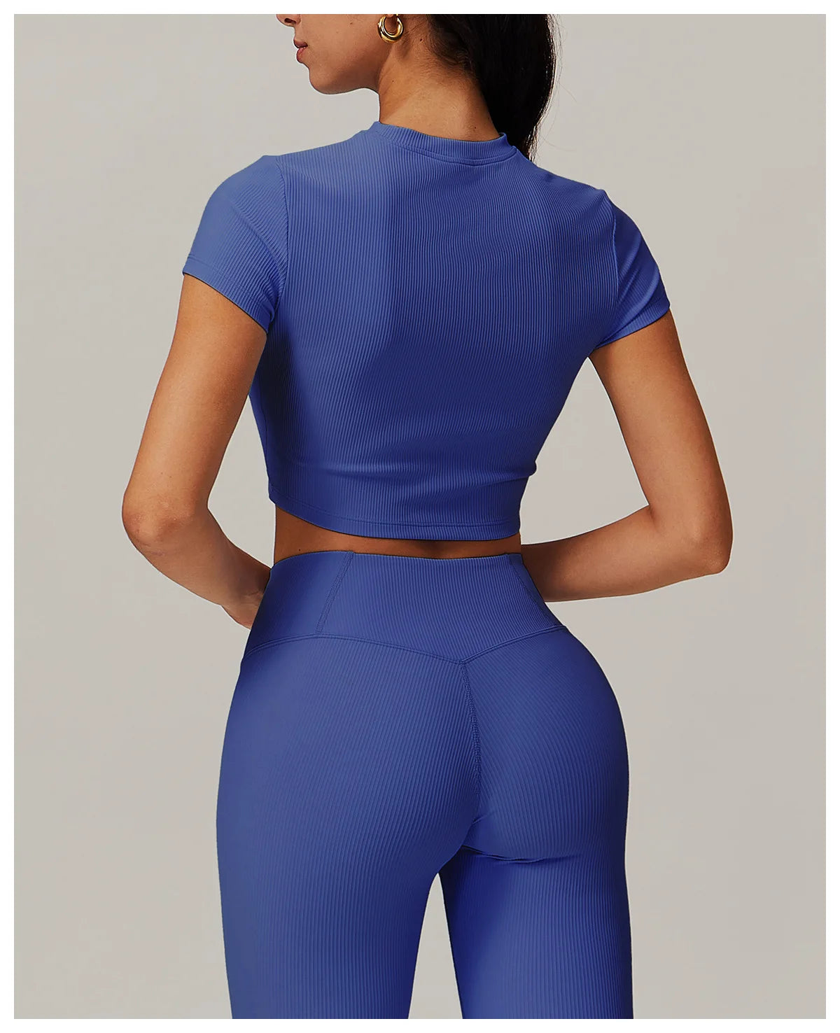 Ribbed Crop Sports Bra