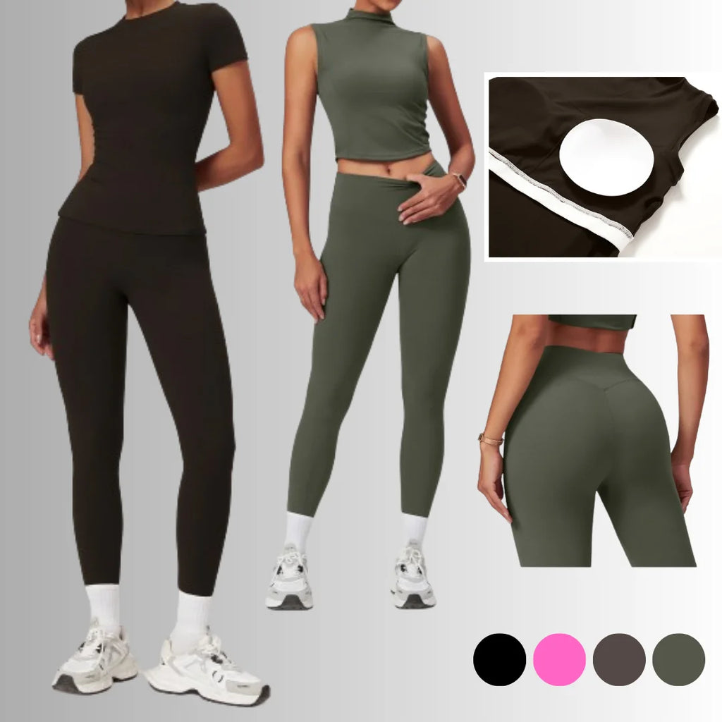 Women's Athleisure Leggings & Sports Bra Set