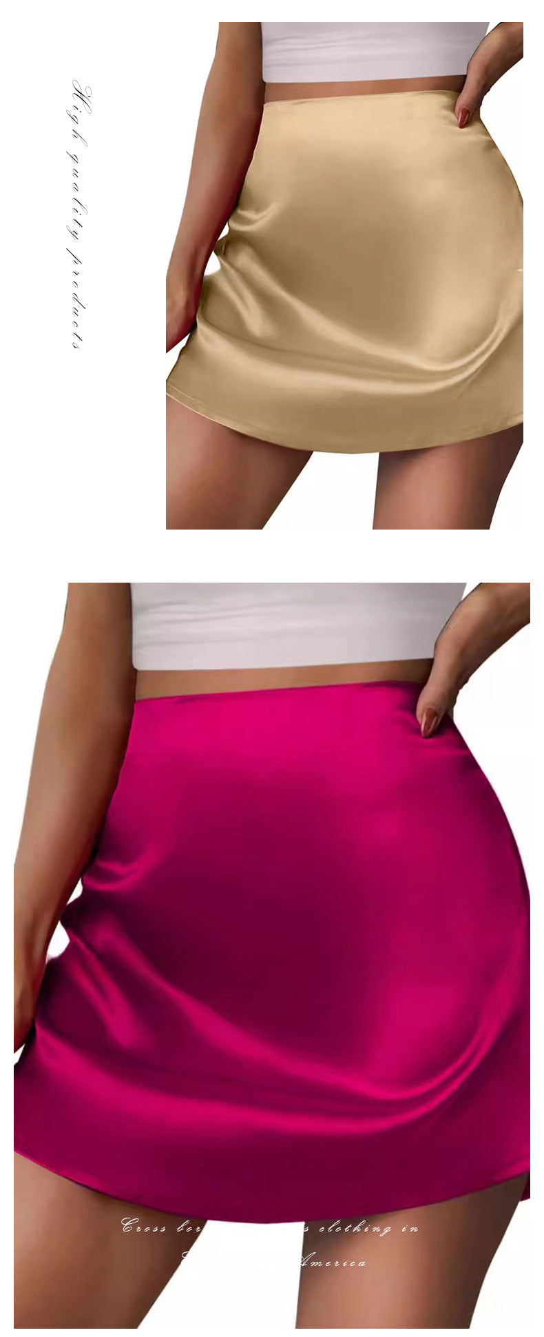 Satin Pleated Mini Skirt | High Waist A-Line | 12 Colors