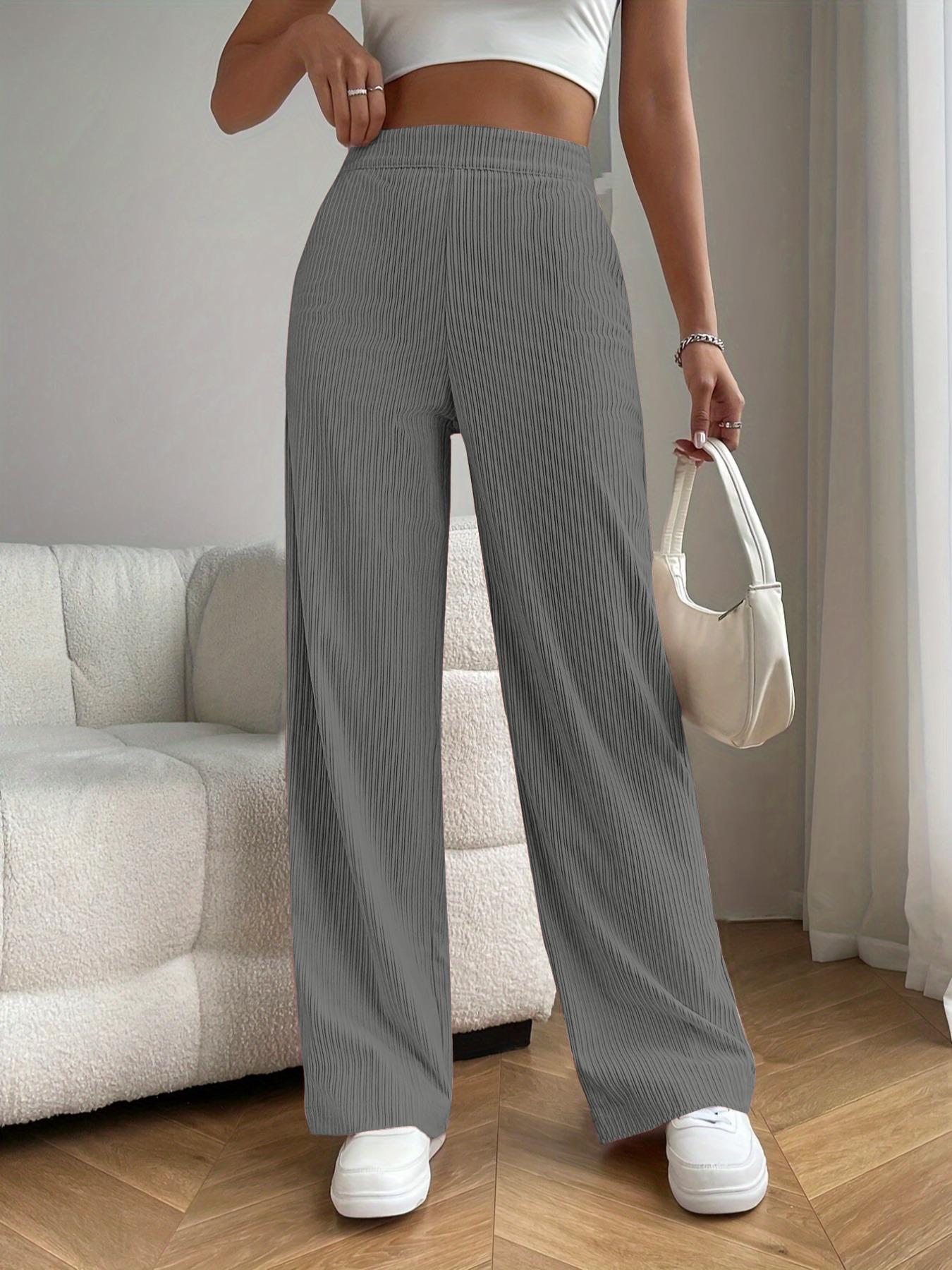 New Women's Trousers Cross-border Spring and Autumn High Waist Loose Wide Leg Pants Drain All-match Casual Straight Pants