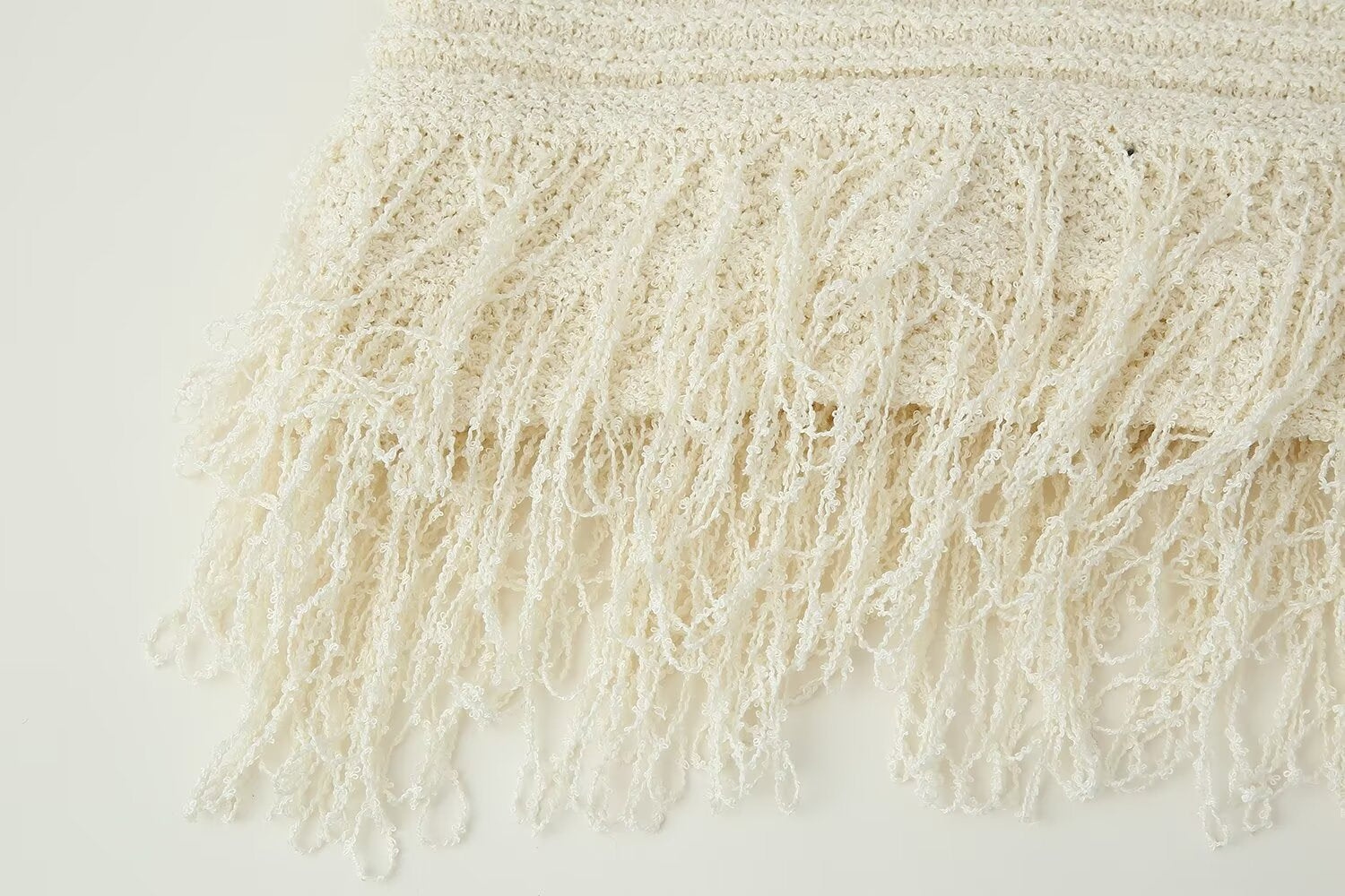 Tassel Knit Crop Top & Mini Skirt