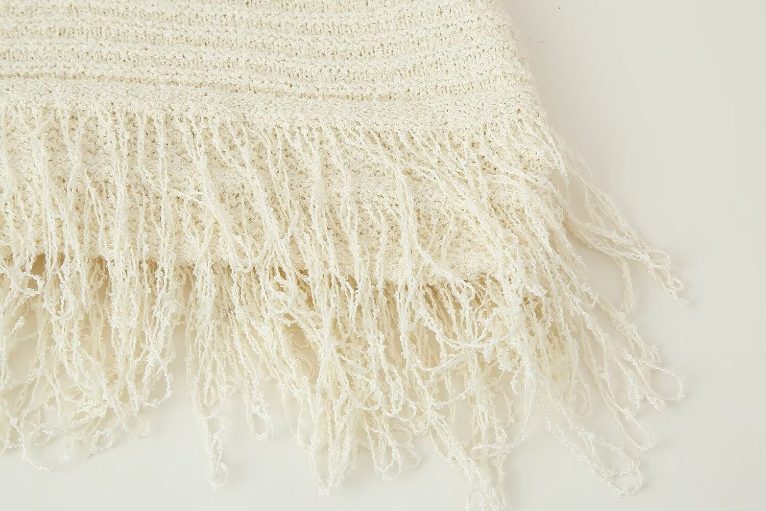Tassel Knit Crop Top & Mini Skirt