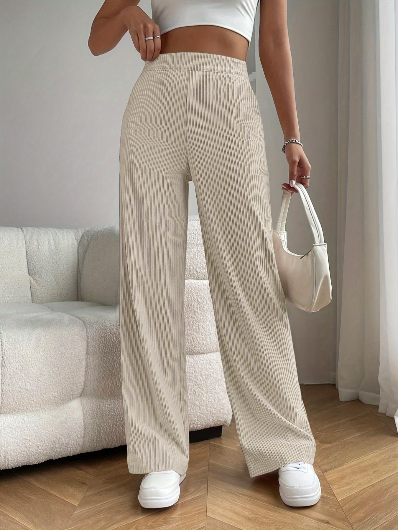 New Women's Trousers Cross-border Spring and Autumn High Waist Loose Wide Leg Pants Drain All-match Casual Straight Pants