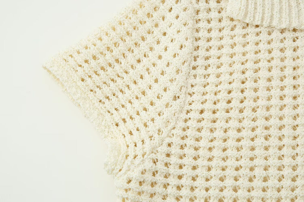 Tassel Knit Crop Top & Mini Skirt
