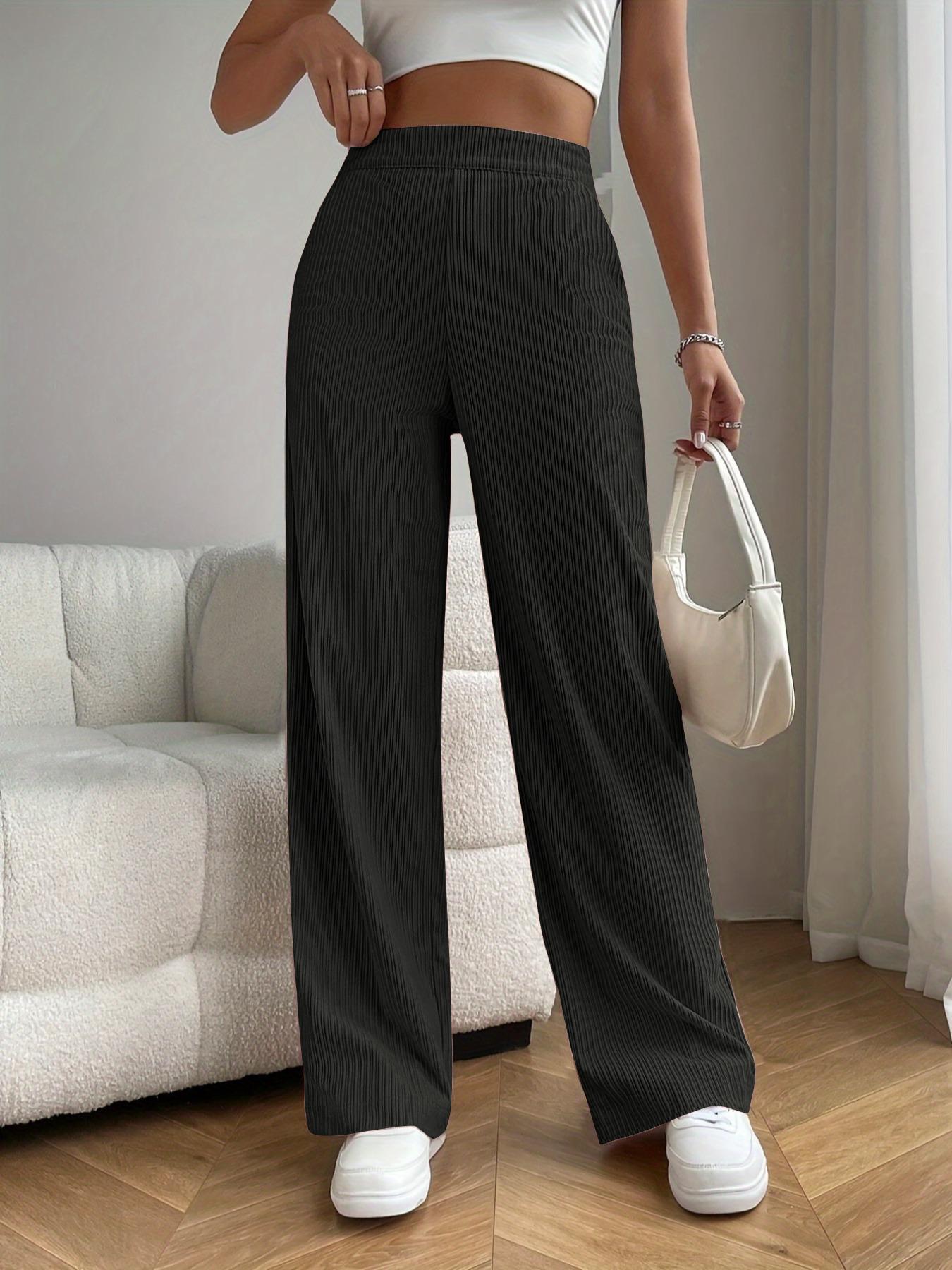 New Women's Trousers Cross-border Spring and Autumn High Waist Loose Wide Leg Pants Drain All-match Casual Straight Pants