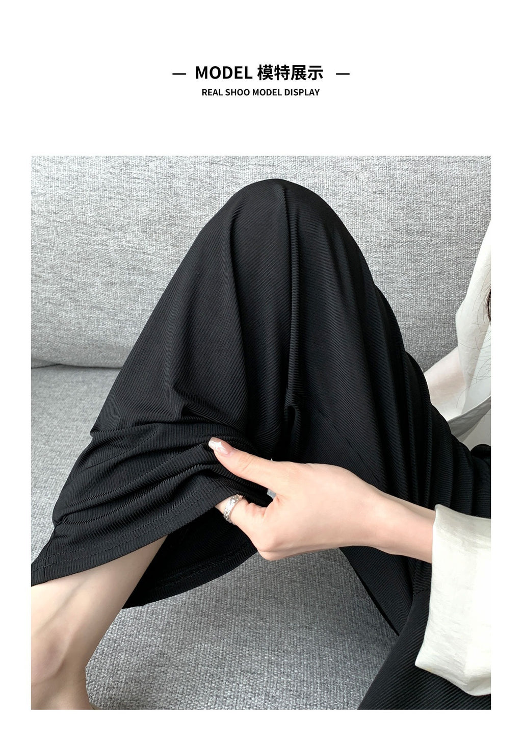 Ice Silk Wide-Leg Pants Women's Summer Thin 2024 New Casual High Waist Dosing Loose Summer Straight Cool Pants