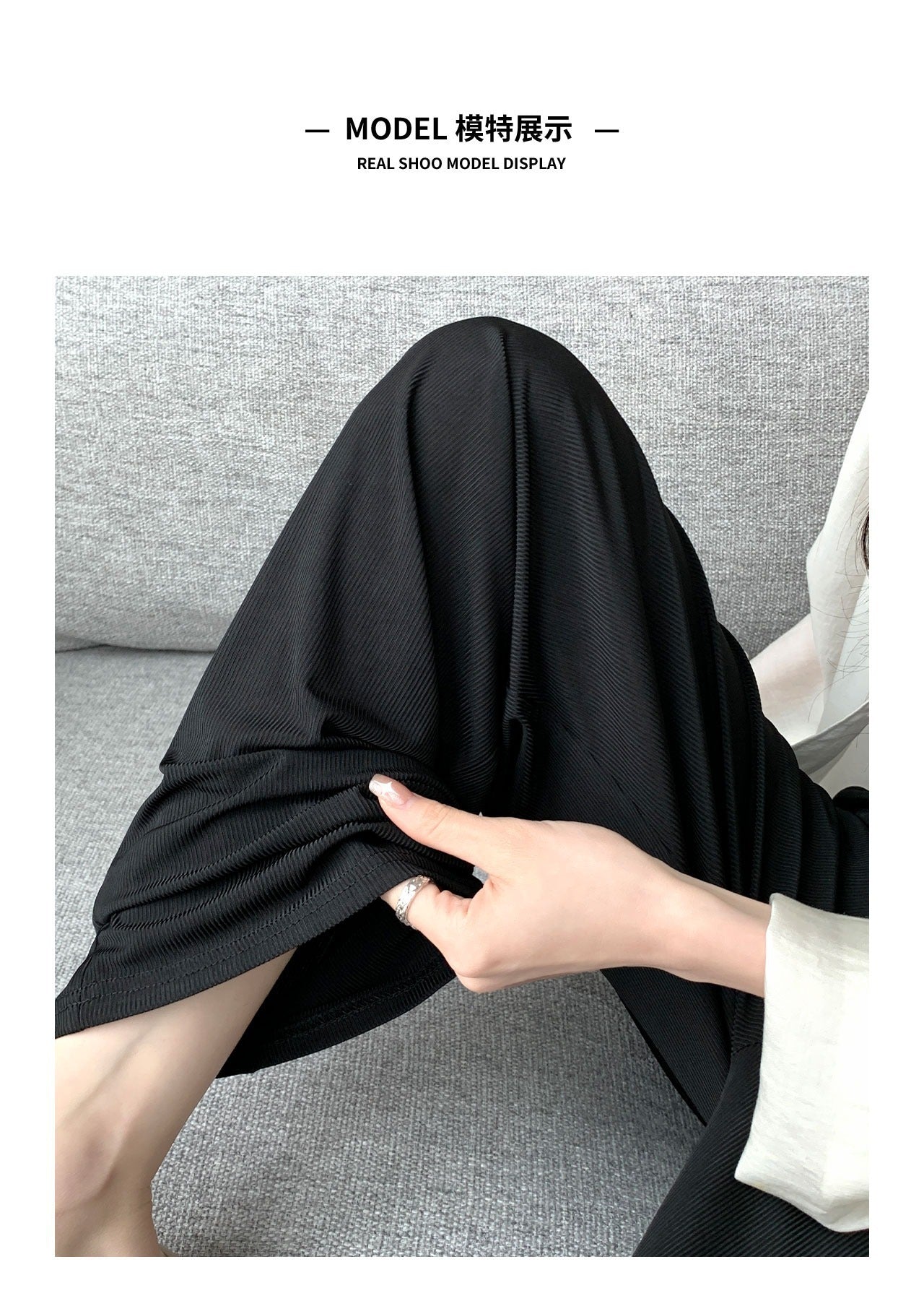 Ice Silk Wide-Leg Pants Women's Summer Thin 2024 New Casual High Waist Dosing Loose Summer Straight Cool Pants