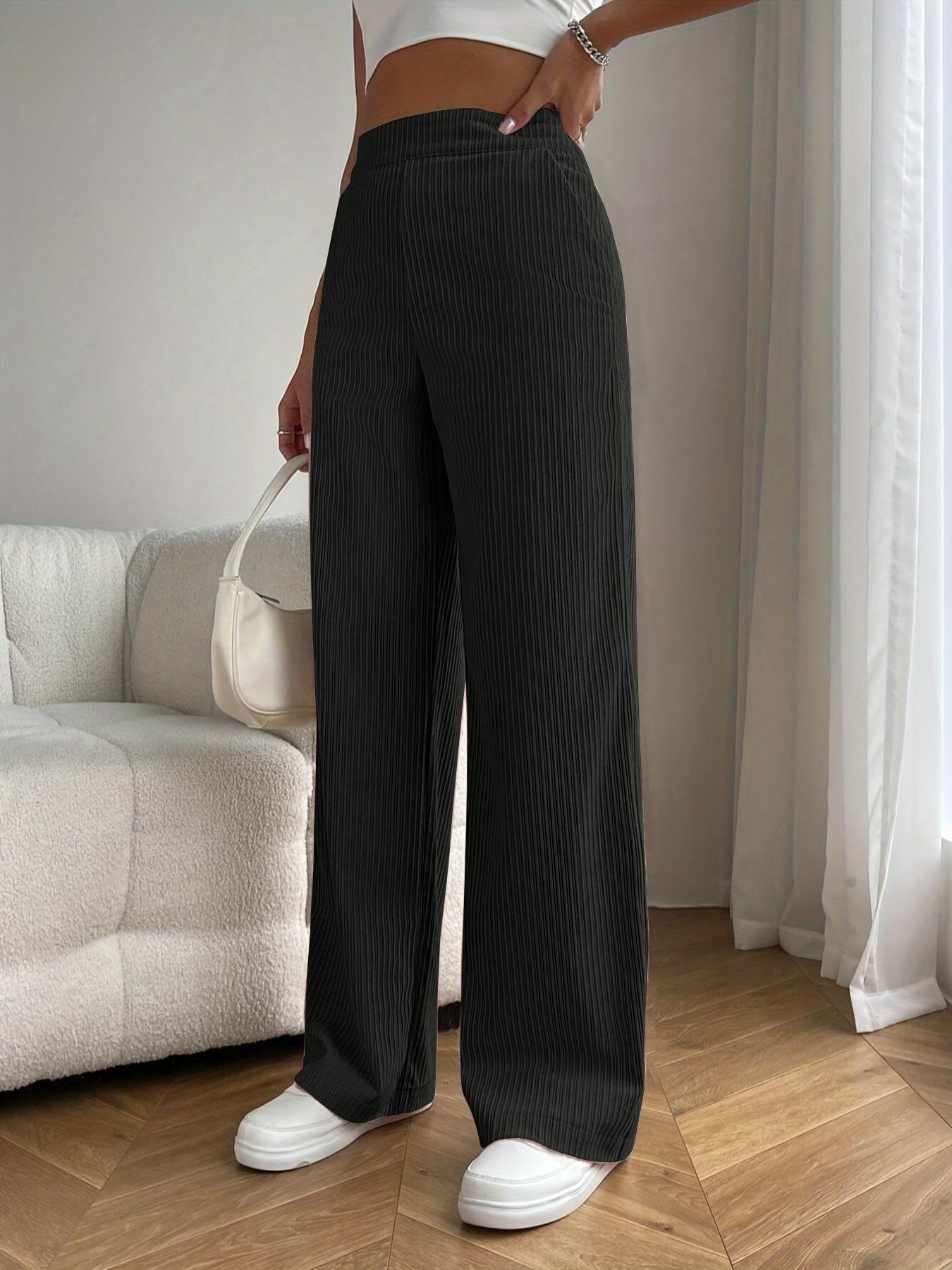 New Women's Trousers Cross-border Spring and Autumn High Waist Loose Wide Leg Pants Drain All-match Casual Straight Pants