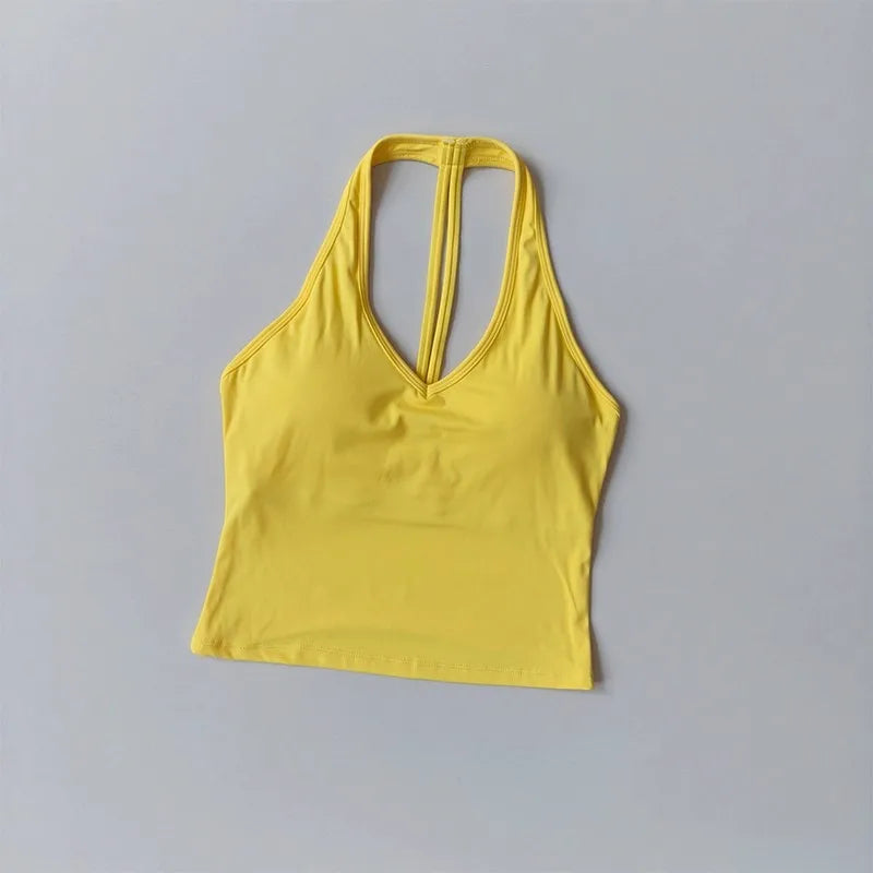 Women's V-Neck T-Strap Sports Bra