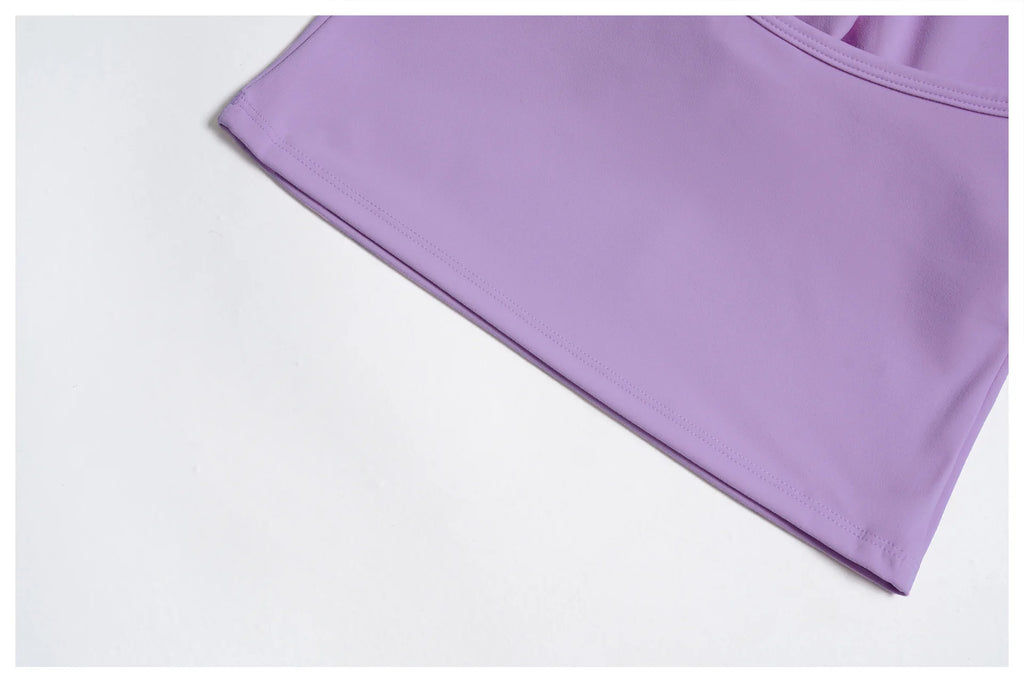 Halter Bra, Zip Jacket & Wide Leg Yoga Set