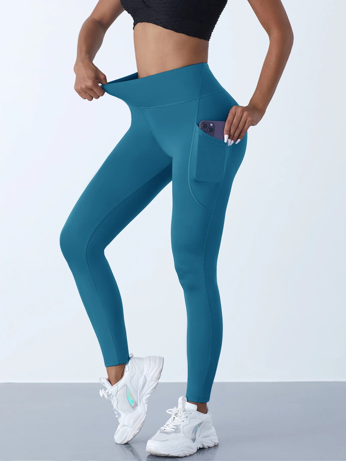 Women's High-Waist Push-Up Leggings with Pockets