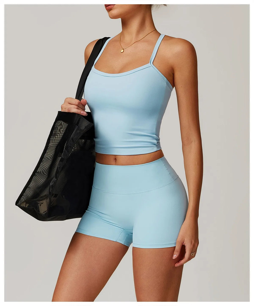 Cross Back Push-Up Sports Bra - High Support Yoga Bra