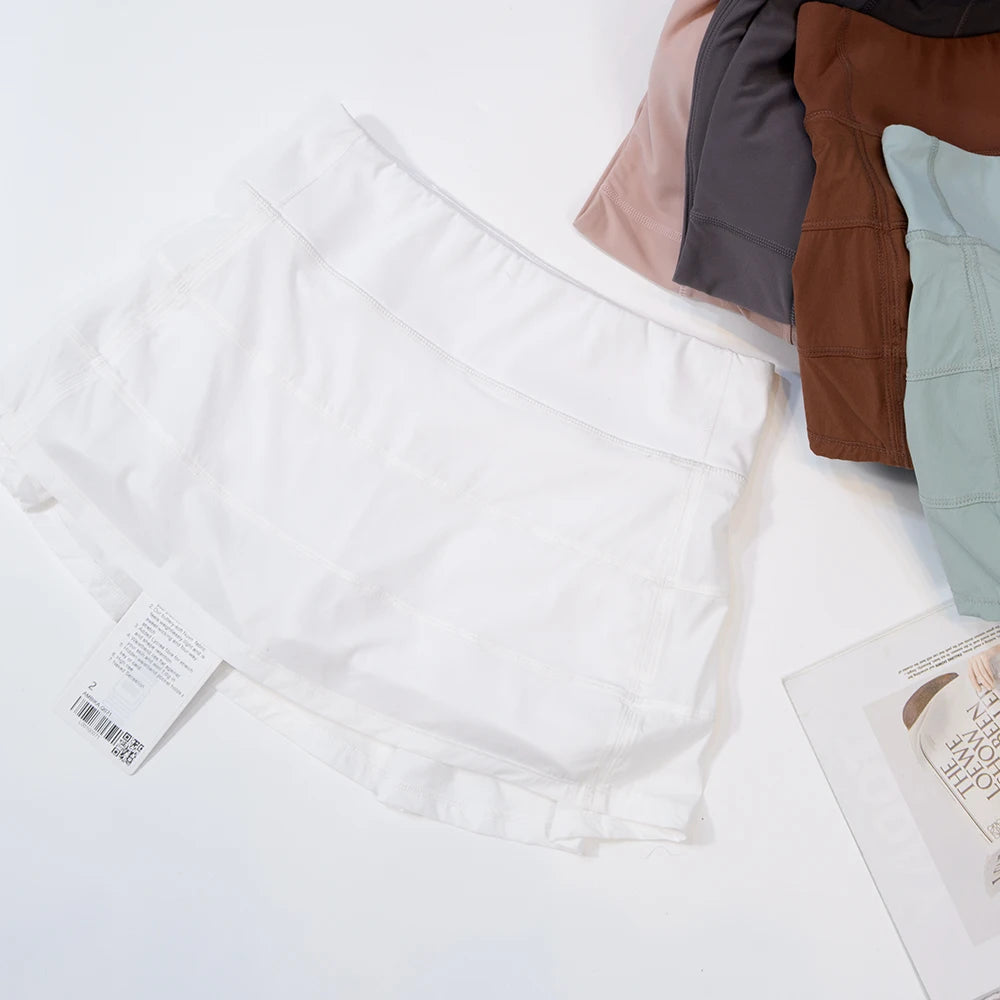 Mid-Waist Tennis Skort - Performance Skirt