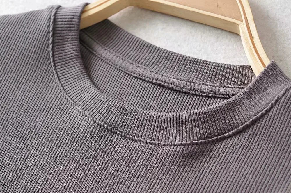 Women's Slim-Fit Short Sleeve Crop Top