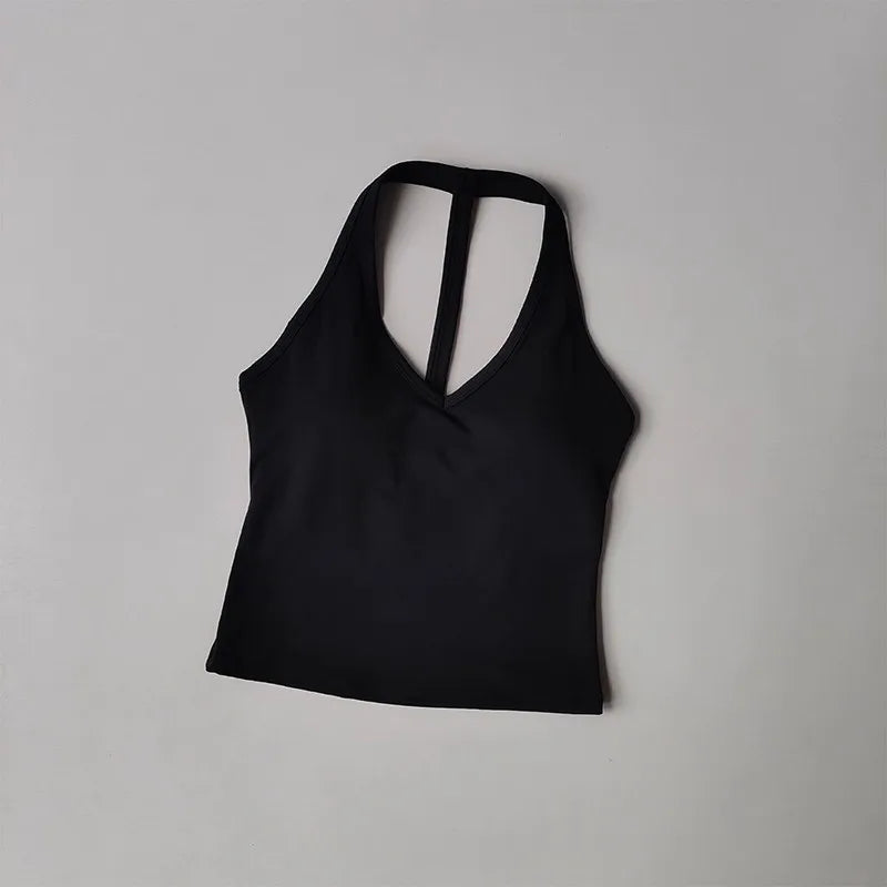 Women's V-Neck T-Strap Sports Bra