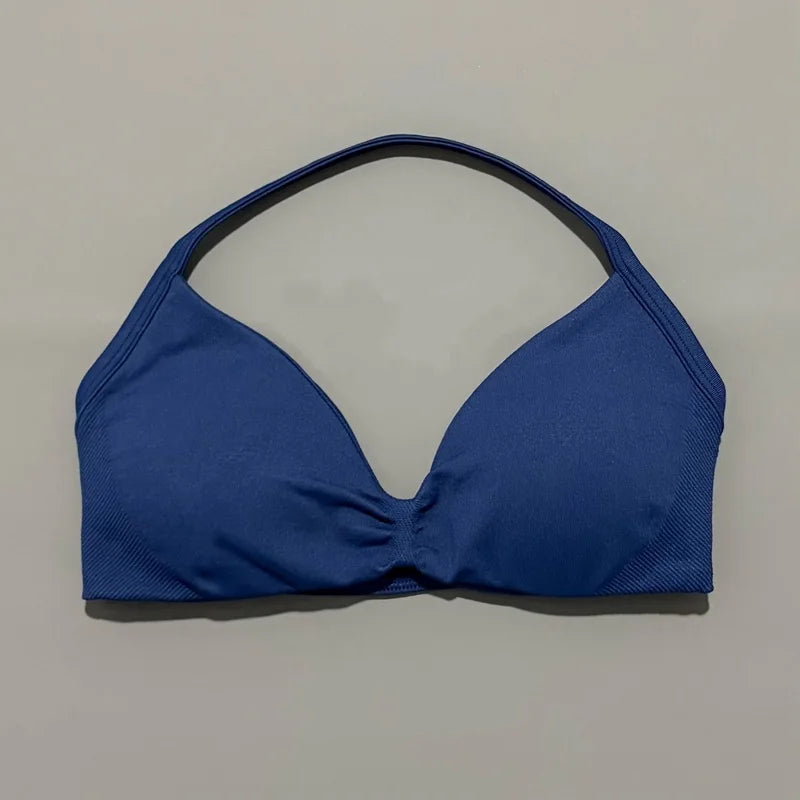 Women's Strappy Halter Sports Bra