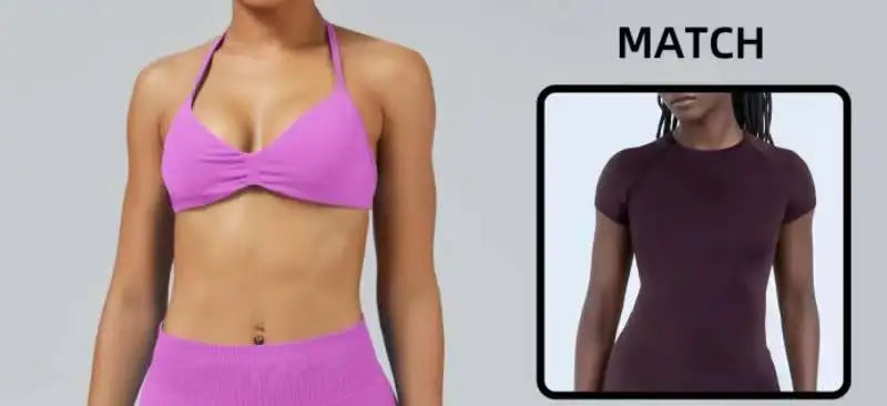 Women's Strappy Halter Sports Bra