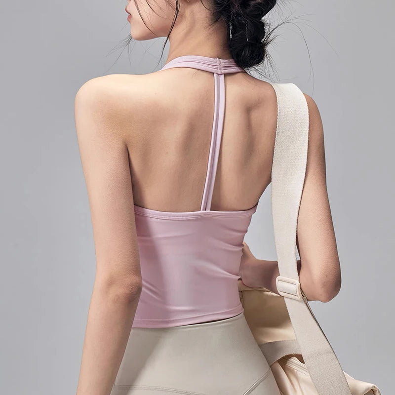 Women's V-Neck T-Strap Sports Bra