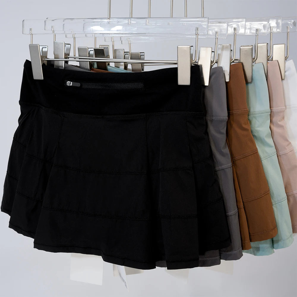 Mid-Waist Tennis Skort - Performance Skirt