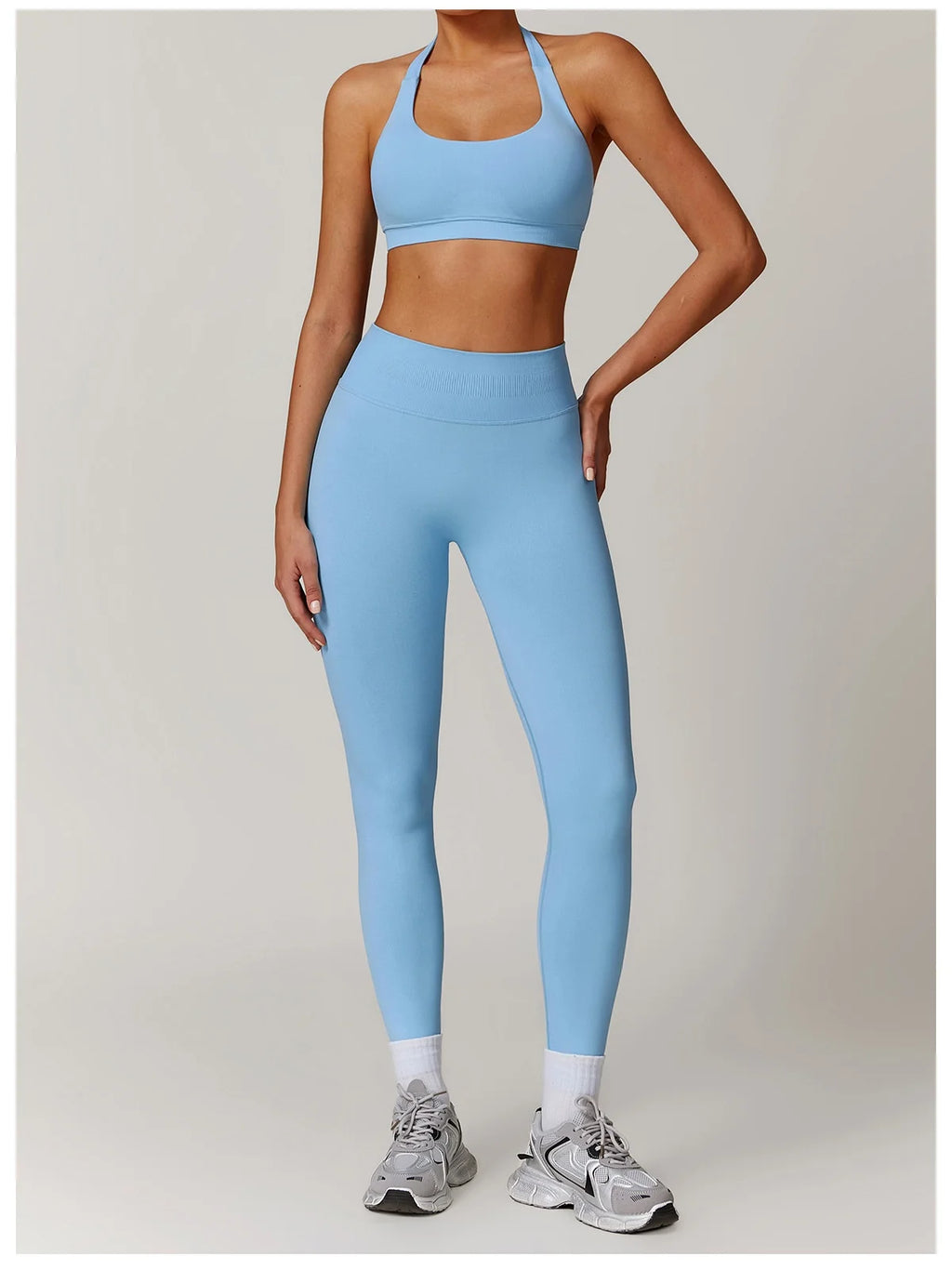 Seamless Halter Bra & Leggings Set