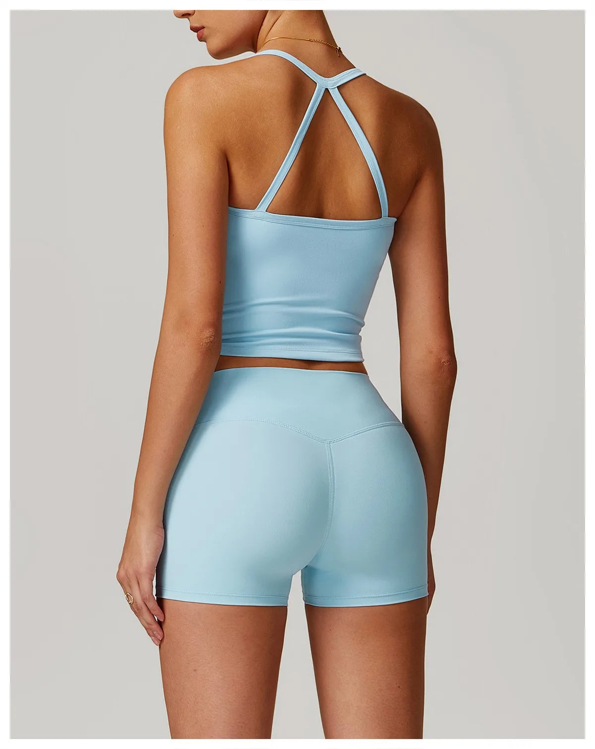 Cross Back Push-Up Sports Bra - High Support Yoga Bra