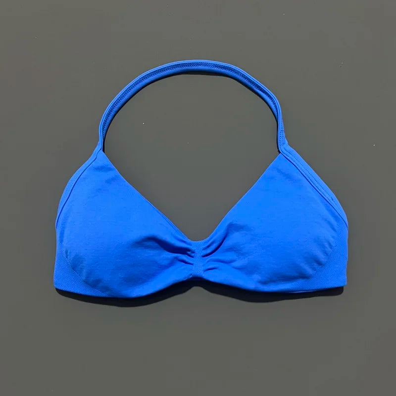 Women's Strappy Halter Sports Bra
