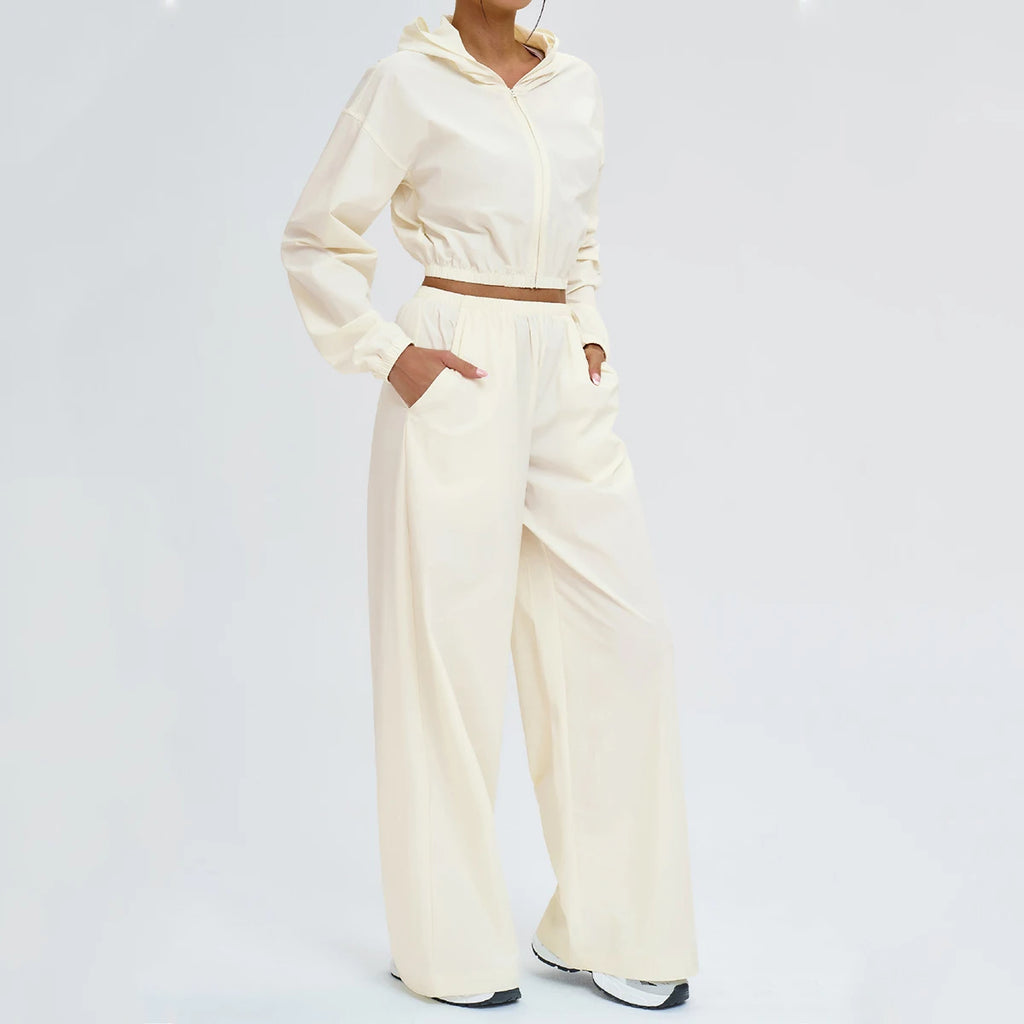 Women's Sports Hoodie & Sweatpants Set - 2 Piece