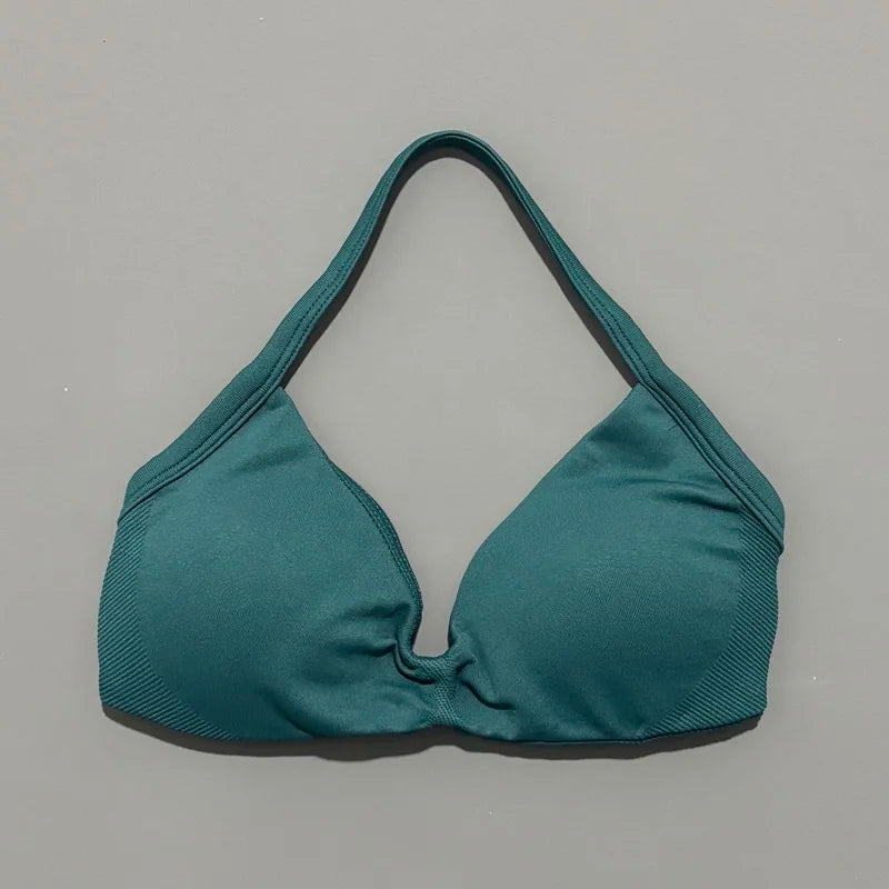 Women's Strappy Halter Sports Bra