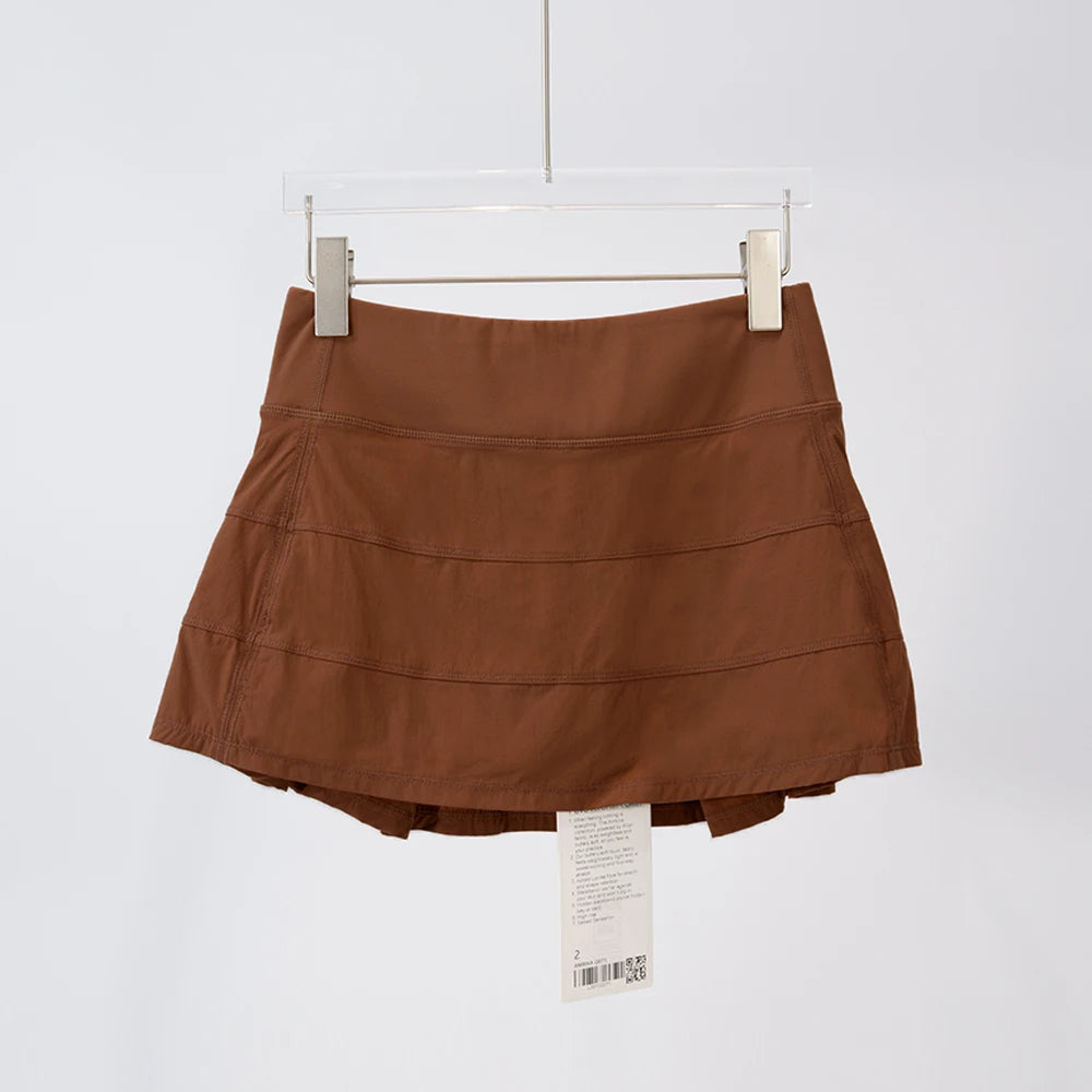 Mid-Waist Tennis Skort - Performance Skirt
