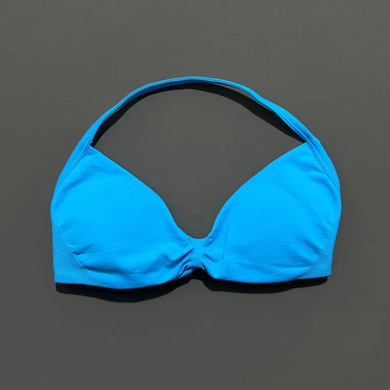 Women's Strappy Halter Sports Bra