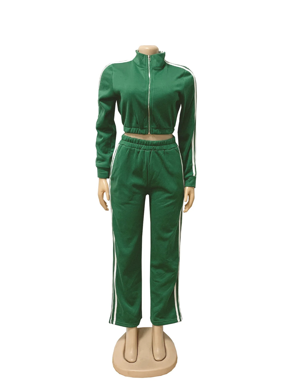 Y2K Striped Jogger Tracksuit Set - 2 Piece