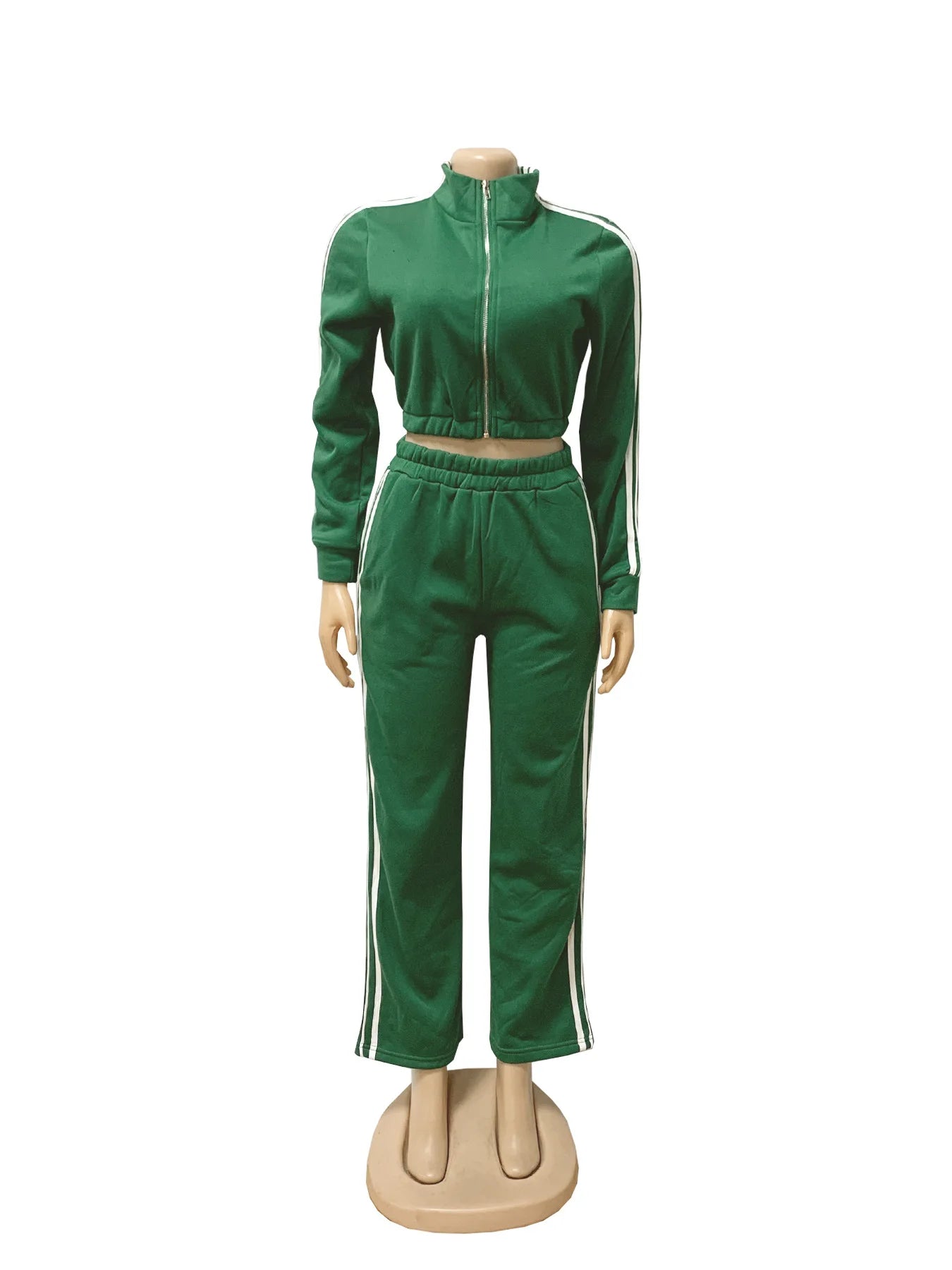 Y2K Striped Jogger Tracksuit Set - 2 Piece