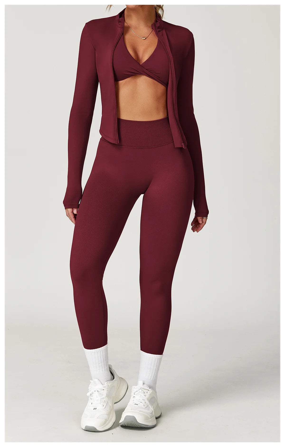 Seamless Fitness Tracksuit Set - 2 Piece