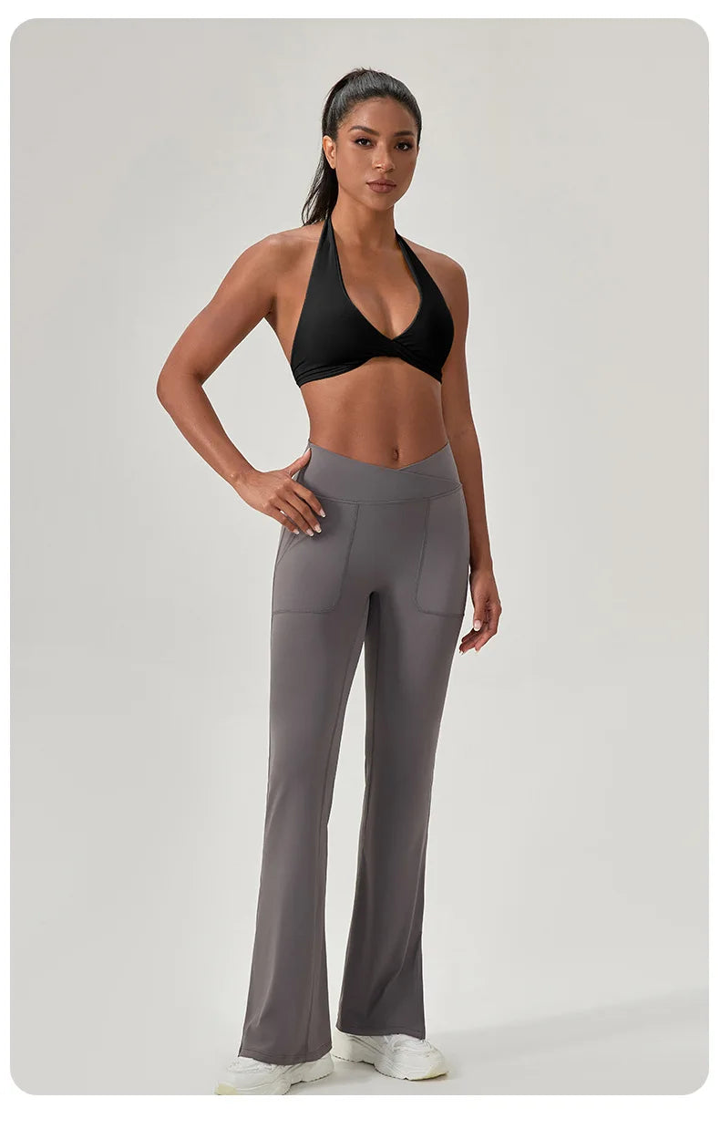 Strappy Padded Sports Bra - Criss Cross Back