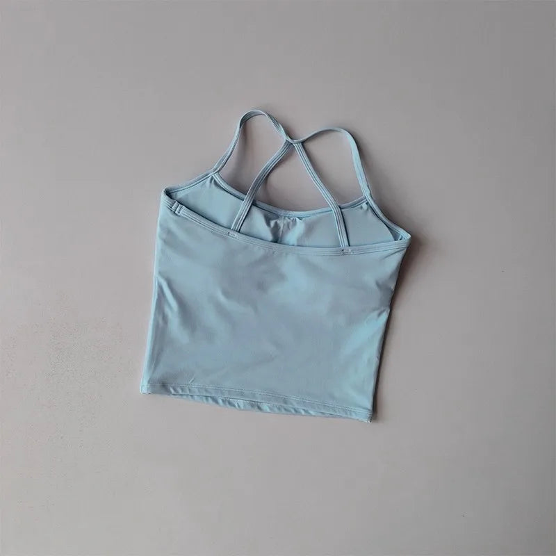 Cross Back Push-Up Sports Bra - High Support Yoga Bra