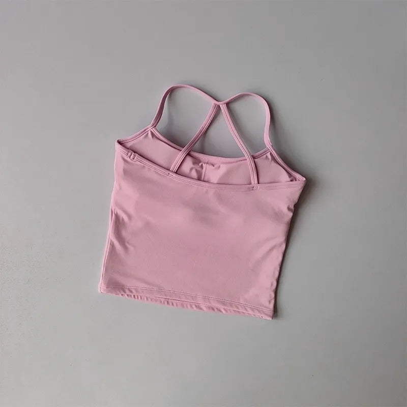 Cross Back Push-Up Sports Bra - High Support Yoga Bra