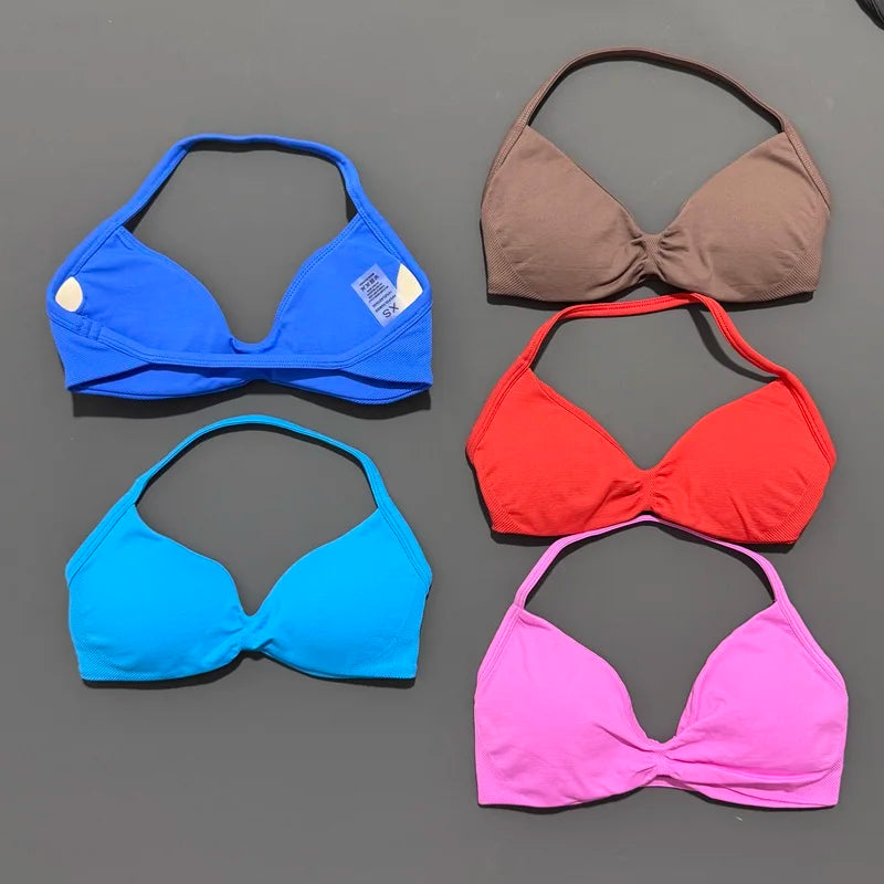 Women's Strappy Halter Sports Bra