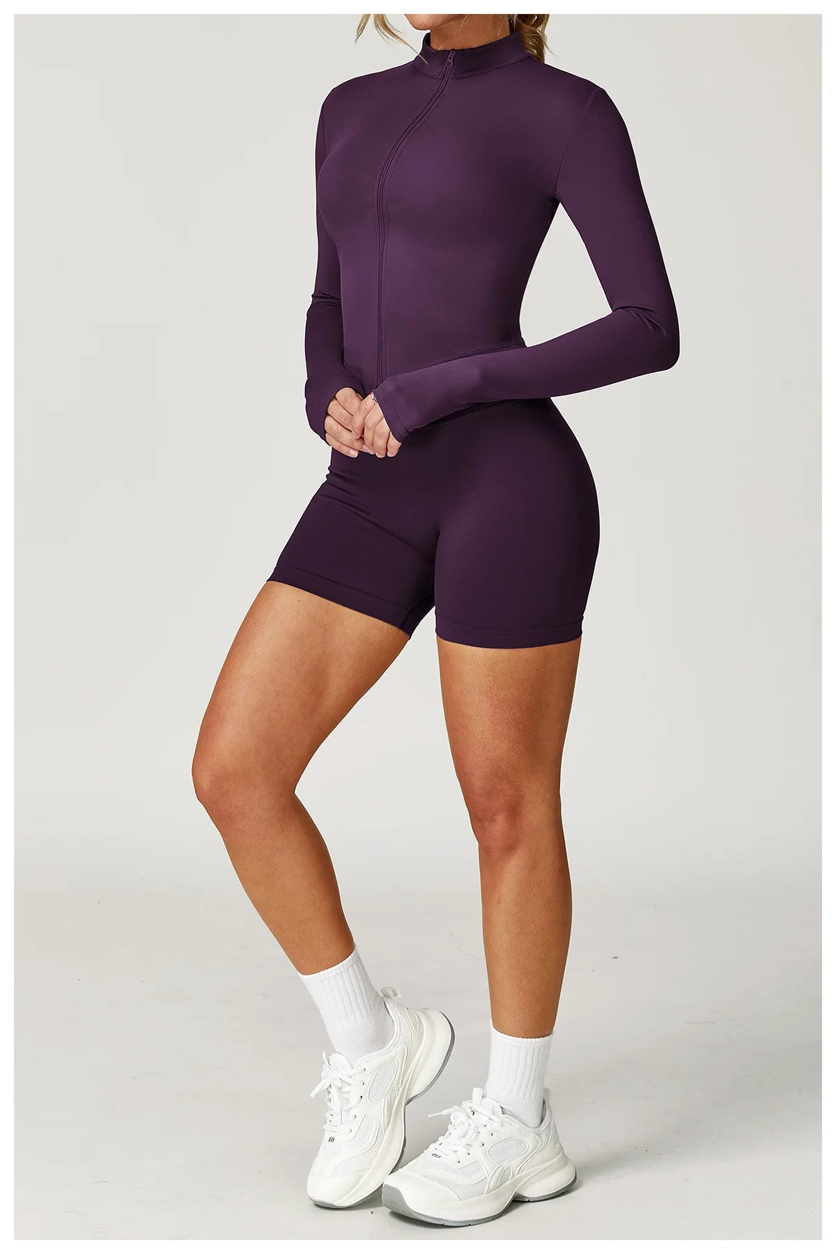 Seamless Yoga Set with Long Sleeve Jacket