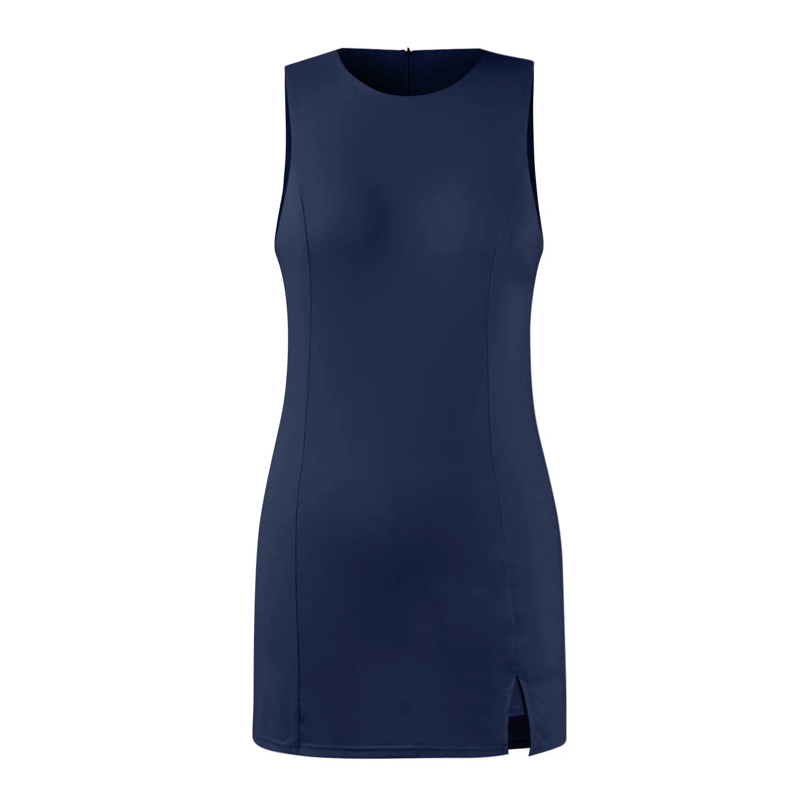 Sleeveless Tennis Dress with Built-In Shorts