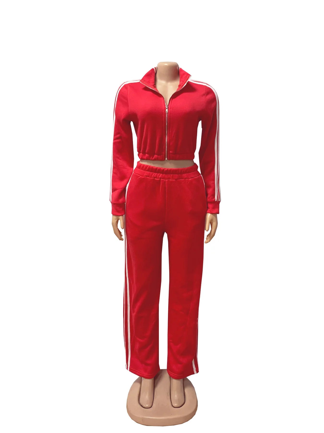 Y2K Striped Jogger Tracksuit Set - 2 Piece